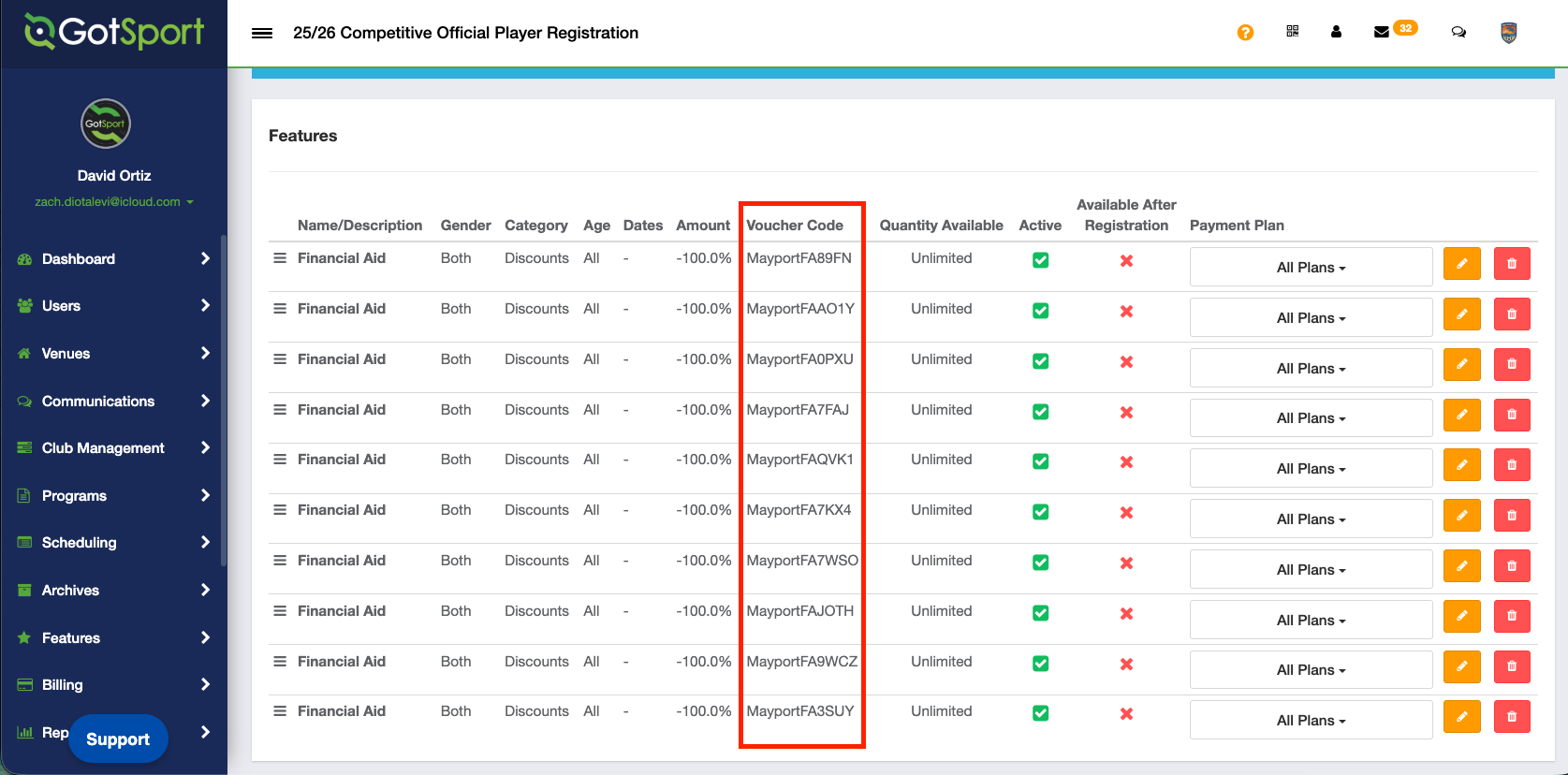 Voucher Code Load As Club Admin - How to Create Multiple Voucher Codes in Bulk